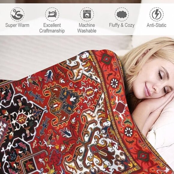 Bohemian home art blanket 50”x40” - Picture 5 of 7